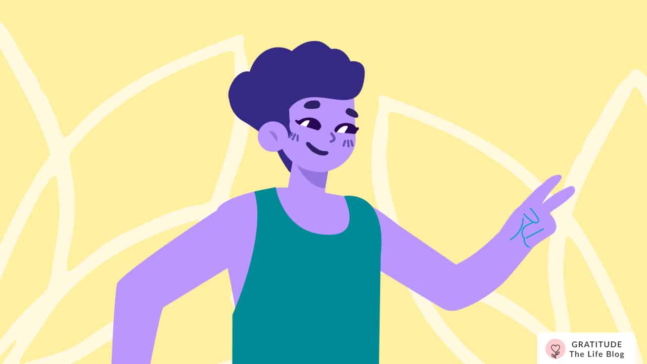 Illustration os a smiling person showing the Victory sign with their fingers