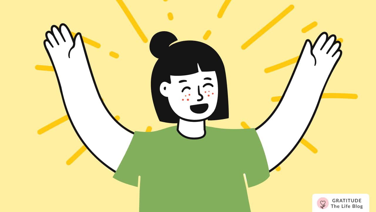 Image with illustration of a person celebrating