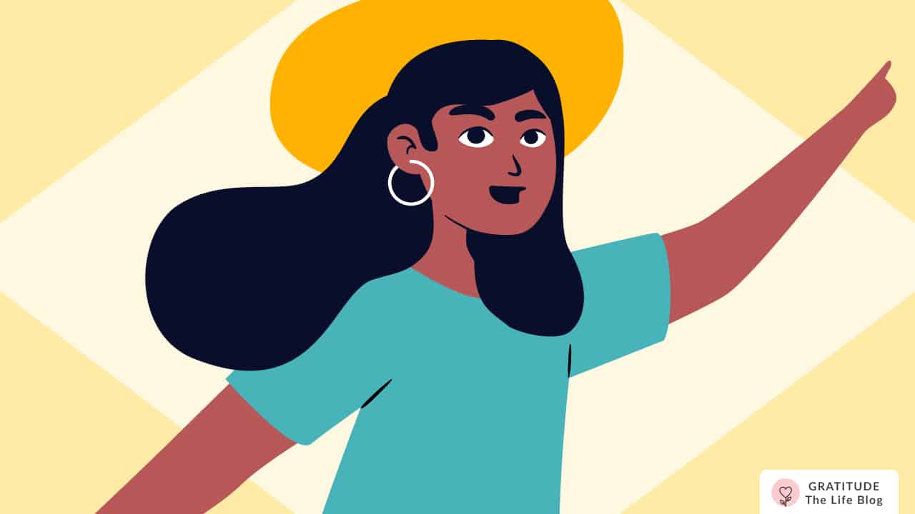 Image with illustration of a confident woman