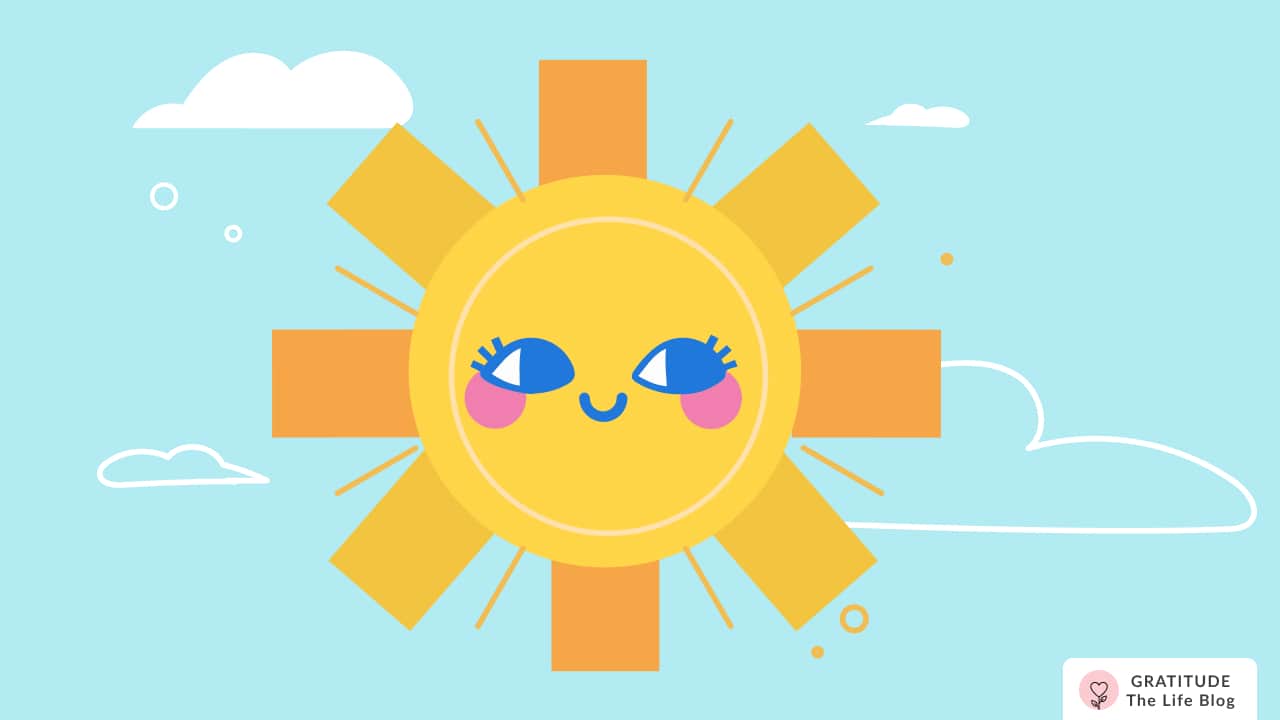 Illustration of a smiling sun