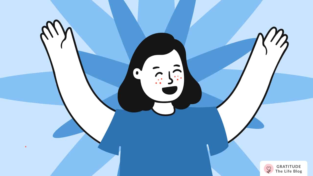 Image with illsutration of a person celebrating New Year's Eve