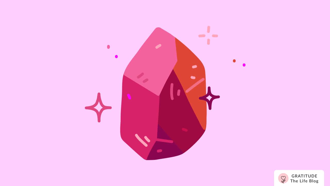 Image with illustration of a shining stone