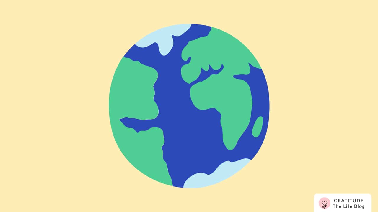 Image with illustration of the earth