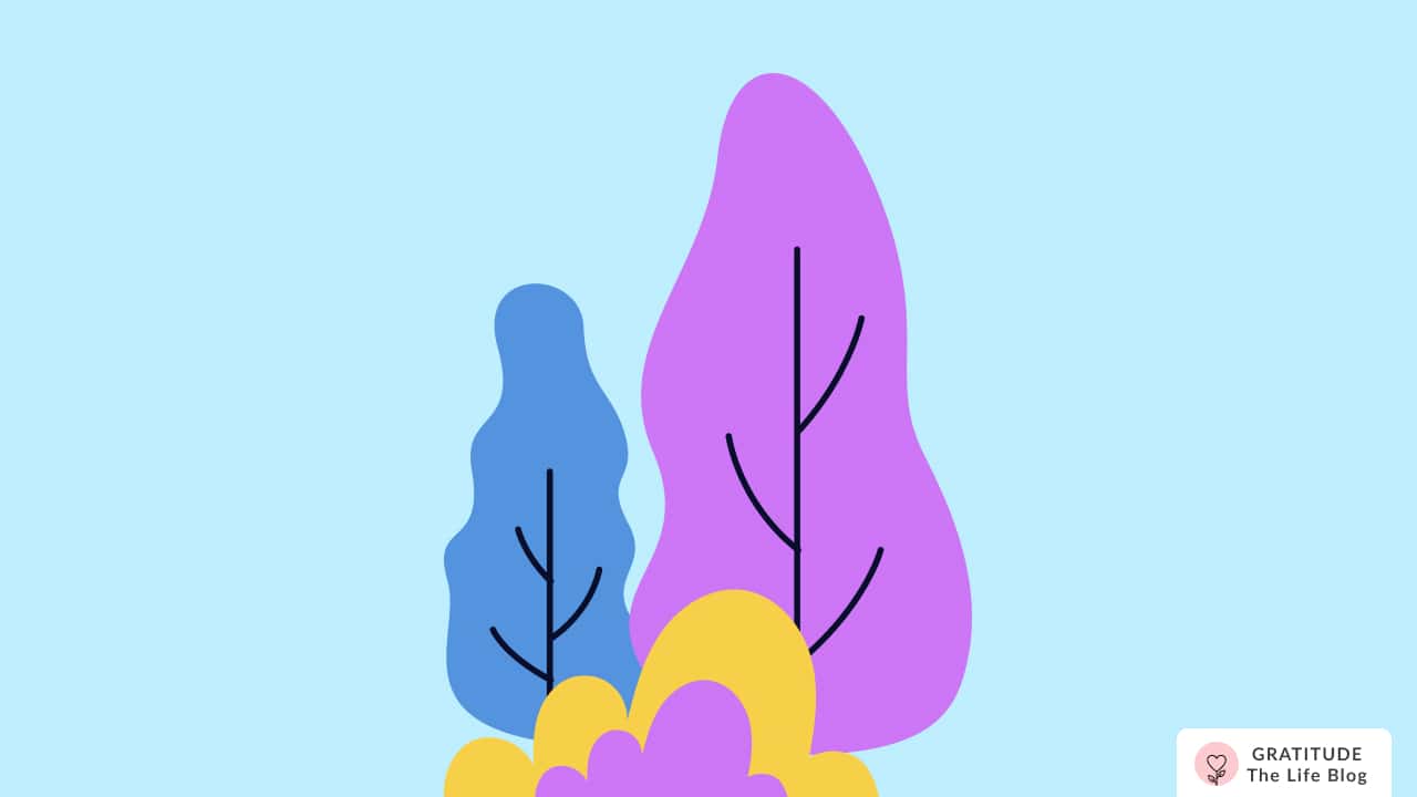 Image with illustration of two trees