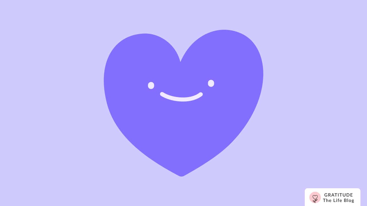 Image with illustration of a purple heart