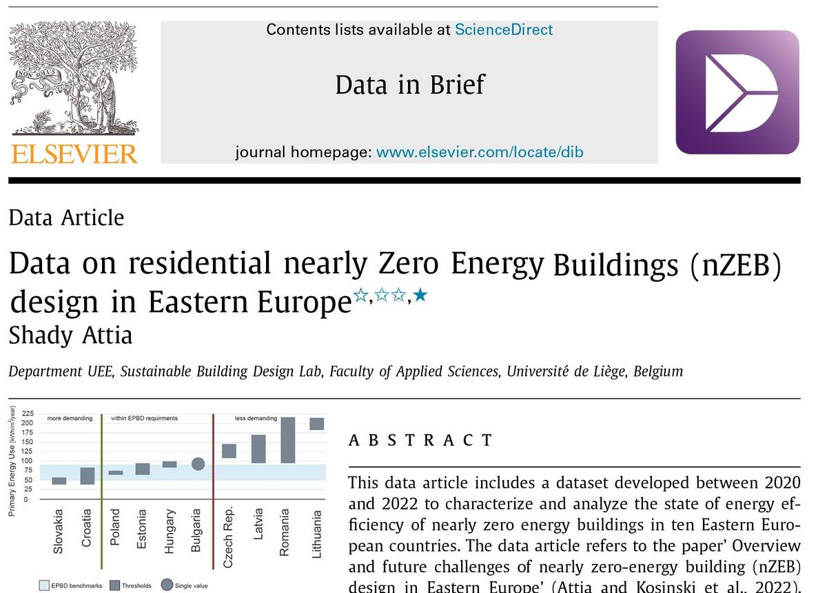 [Data Article] Data on residential nearly Zero Energy Buildings (nZEB) design in Eastern Europe