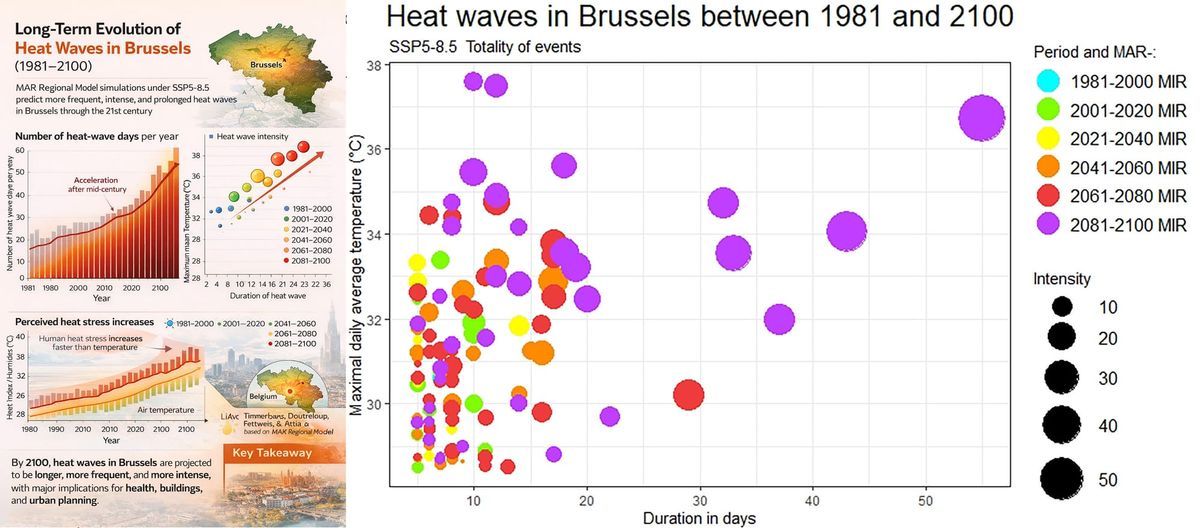 [Article] Simulation of Long-Term (1981–2100) Evolution of Heat Waves in Brussels Based on the MAR Regional Model.