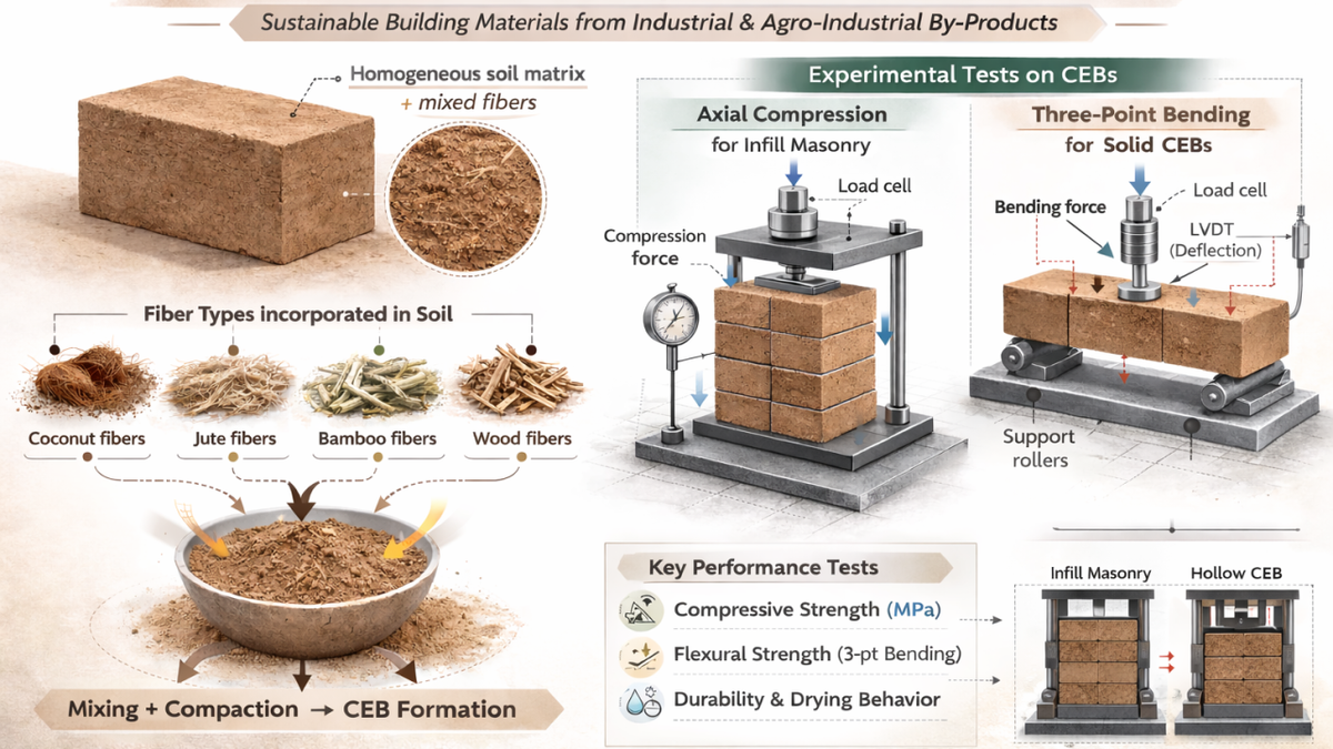 [Article] Performance-efficient compressed earth blocks from industrial and agro-industrial by-products