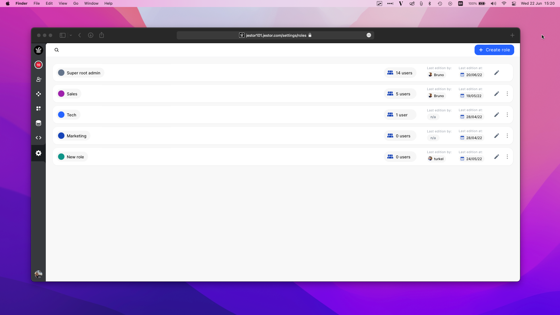 Jestor for manufacturing - advanced permissioning