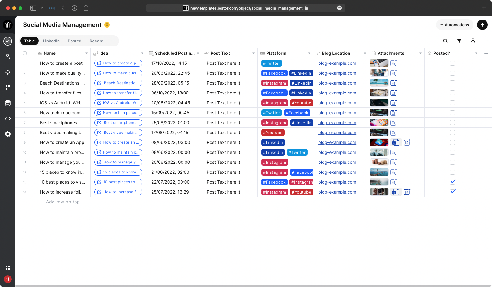 Jestor database Excel Spreadsheet solution for business