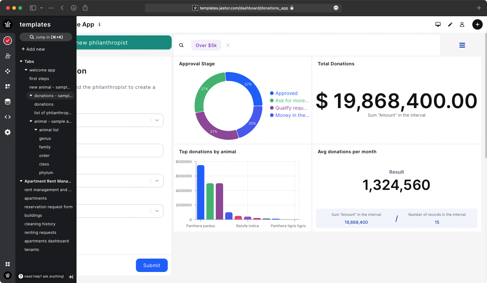 Jestor workspaces Excel spreadsheet solution