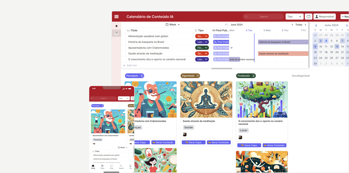Criação de Conteúdo com IA: A Solução Ideal para Planejamento e Publicação de Posts
