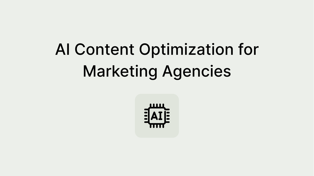 How AI Can Help Marketing Agencies With Content Optimization!