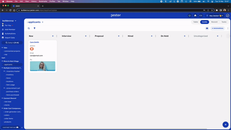 Nocode automation - Move a kanban card to next stage automatically