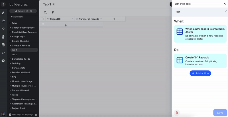 New no-code automation: Create "N" Records