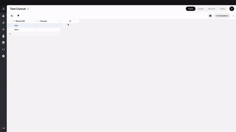 New no-code automation: Concatenate Connected Data