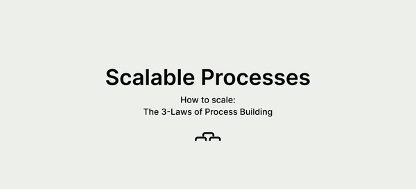 How to scale: The 3-Laws of Process Building