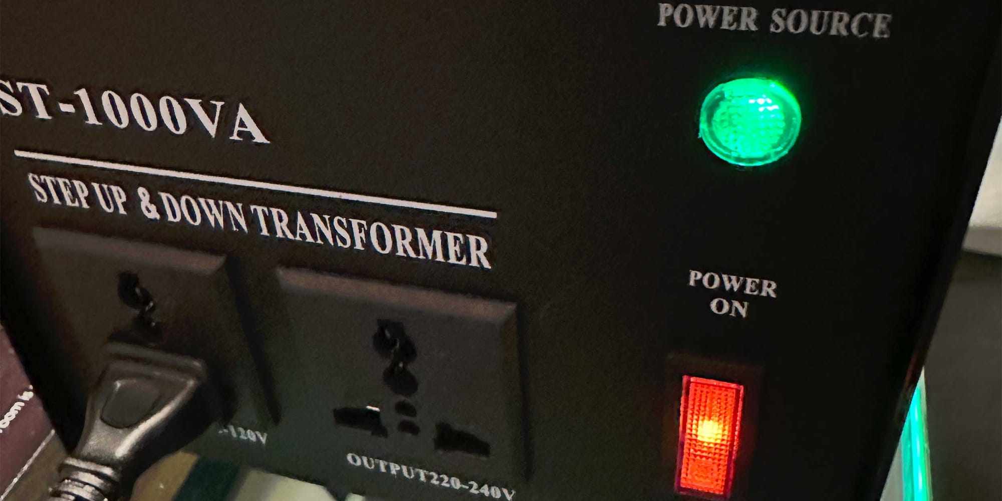 Close up view of power transformer.