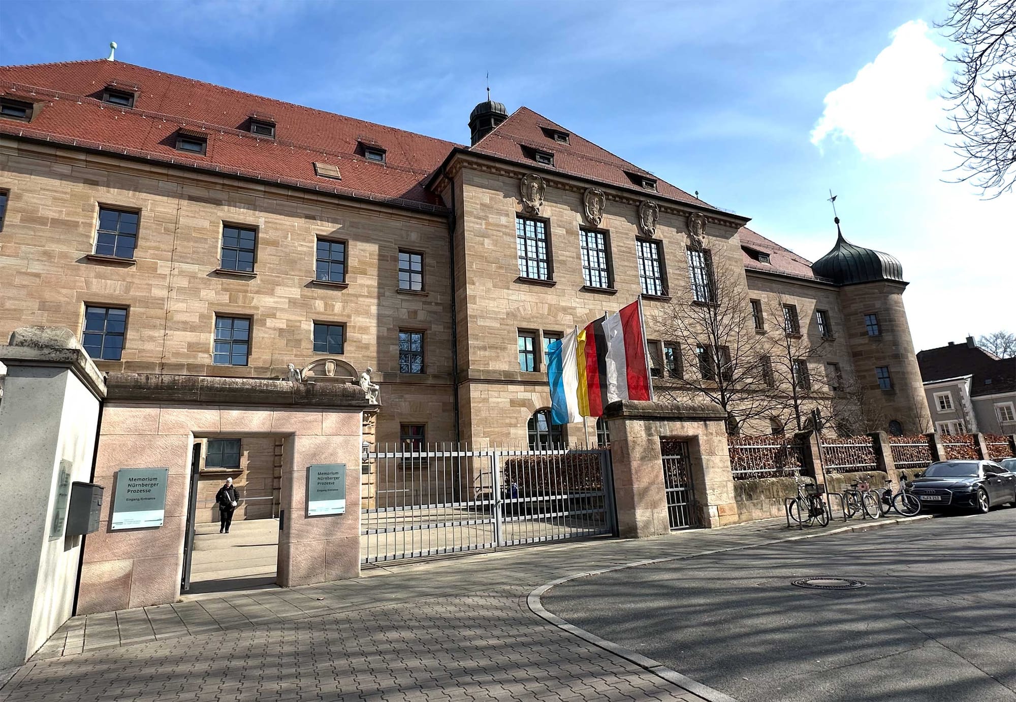 Exterior of palace building.