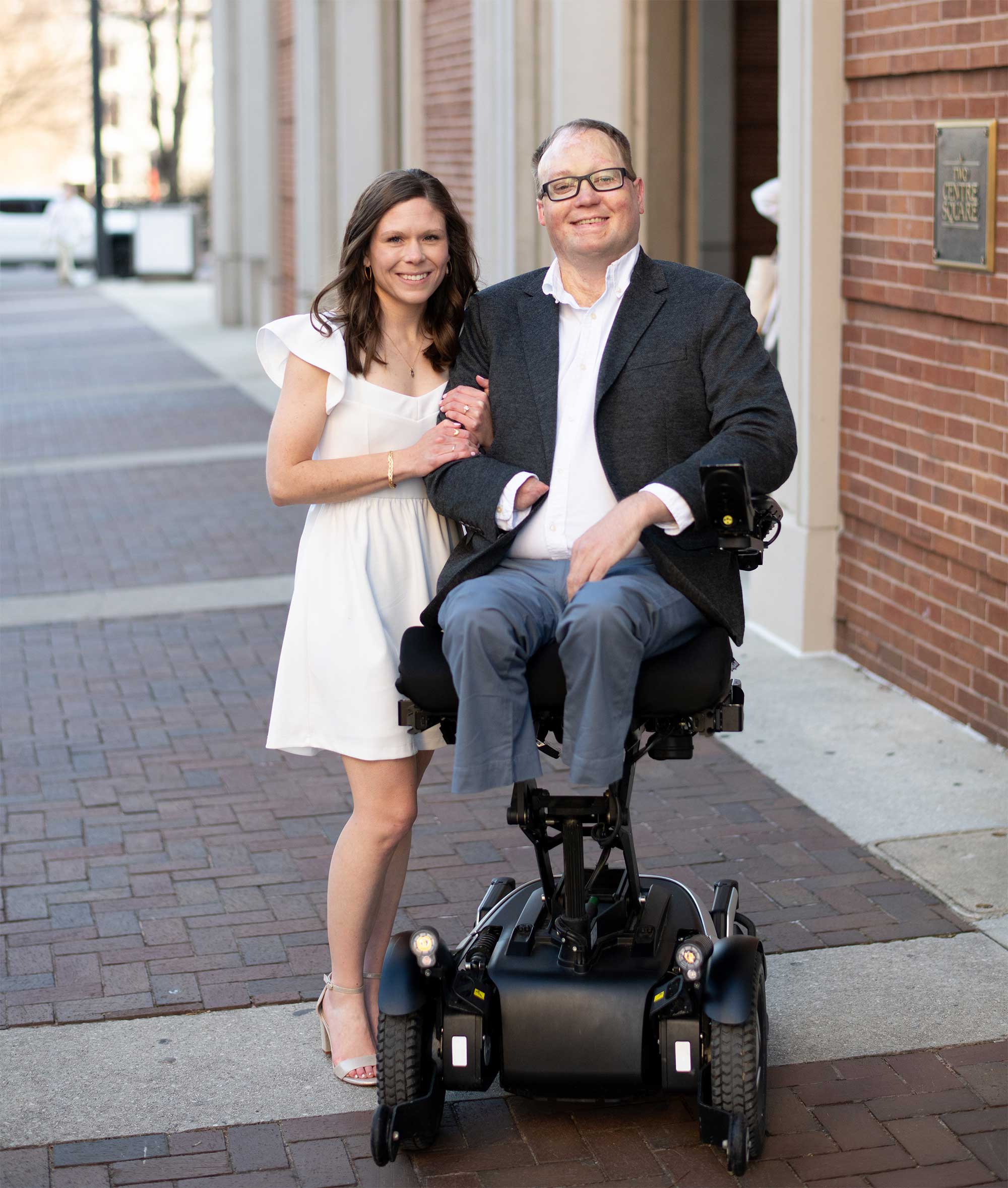 John and Stevie in an engagement photo.