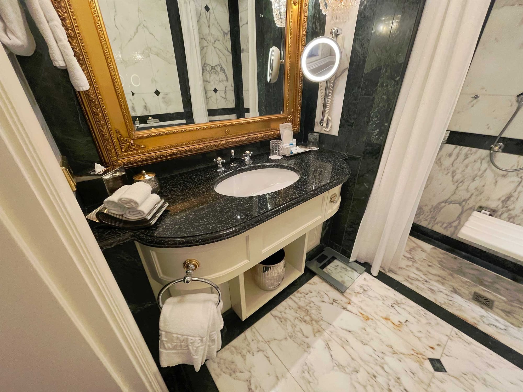 Close-up view of sink.