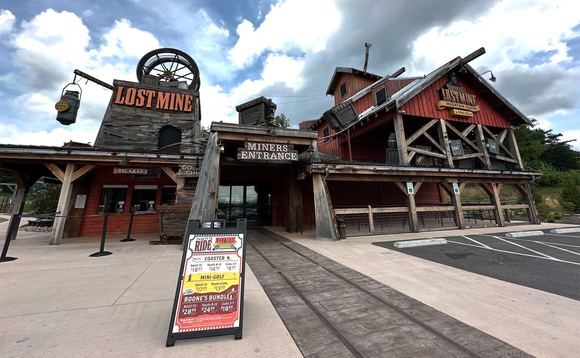 Exterior of Lost Mine attraction.