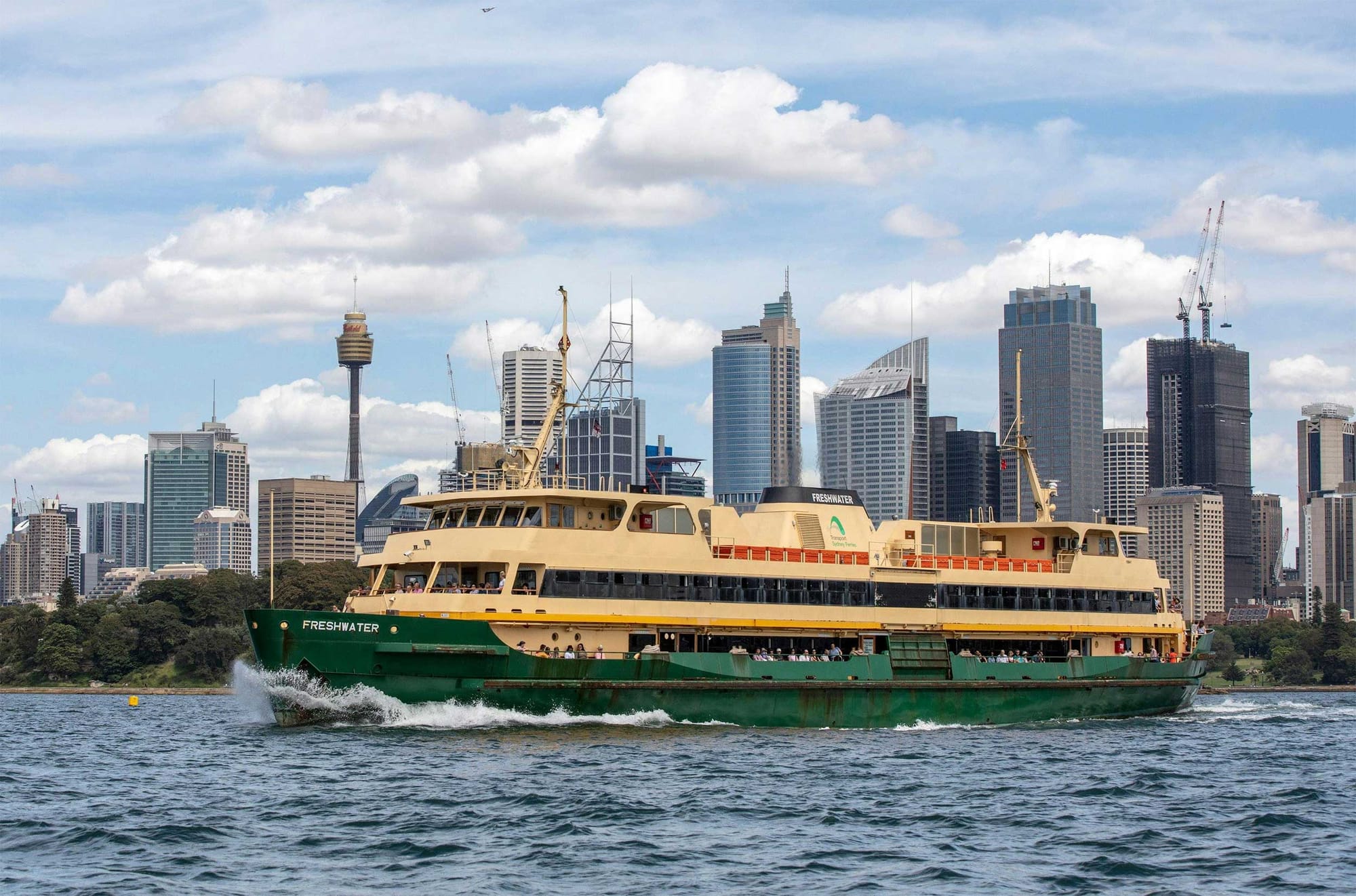 Ferry crossing Sydney Harbour.