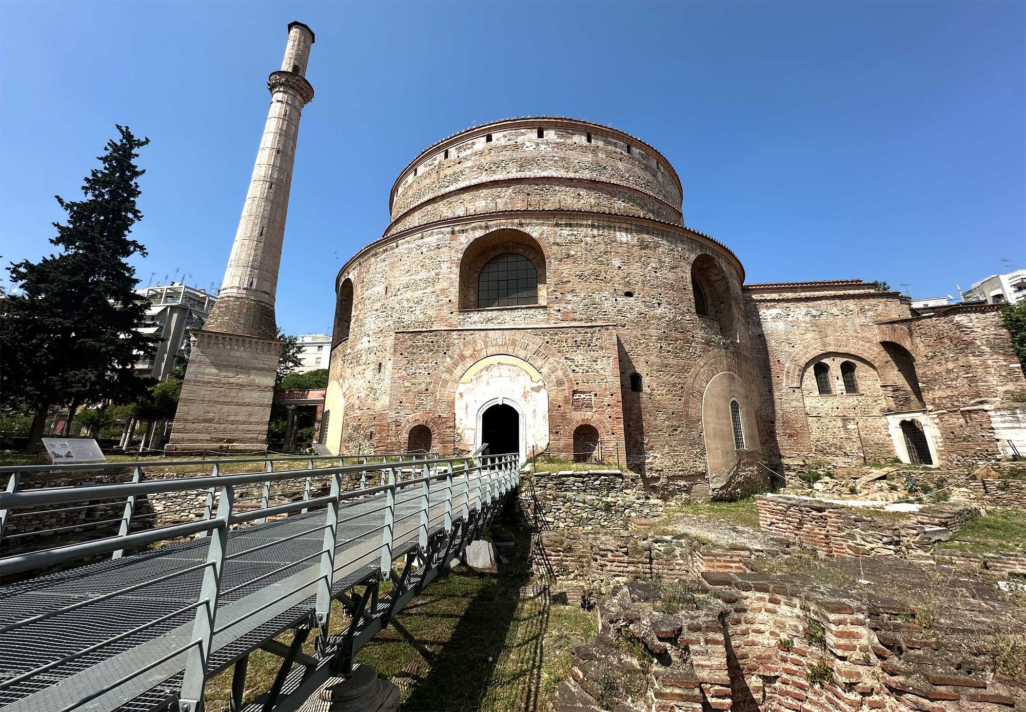 Historic circular building in Greece.