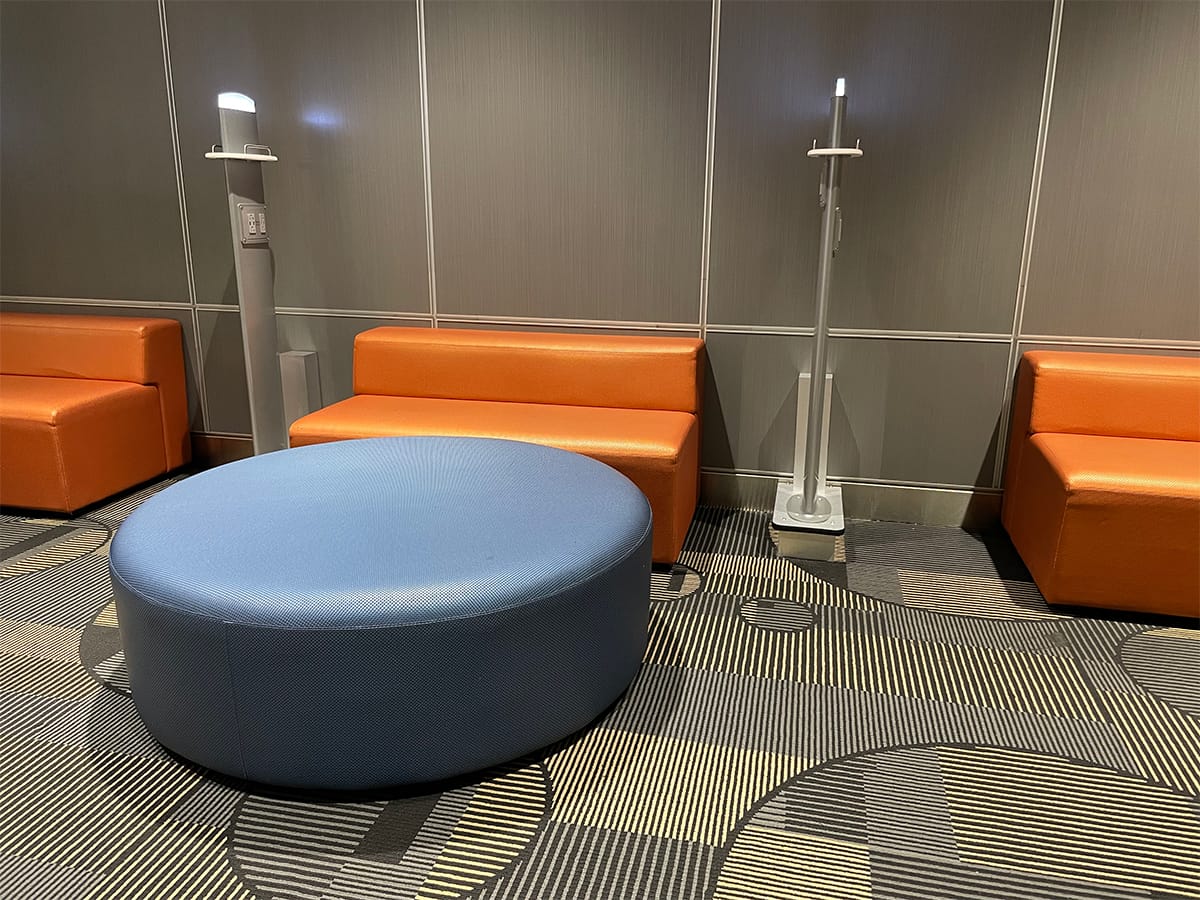 Seating areas at Tampa International Airport.