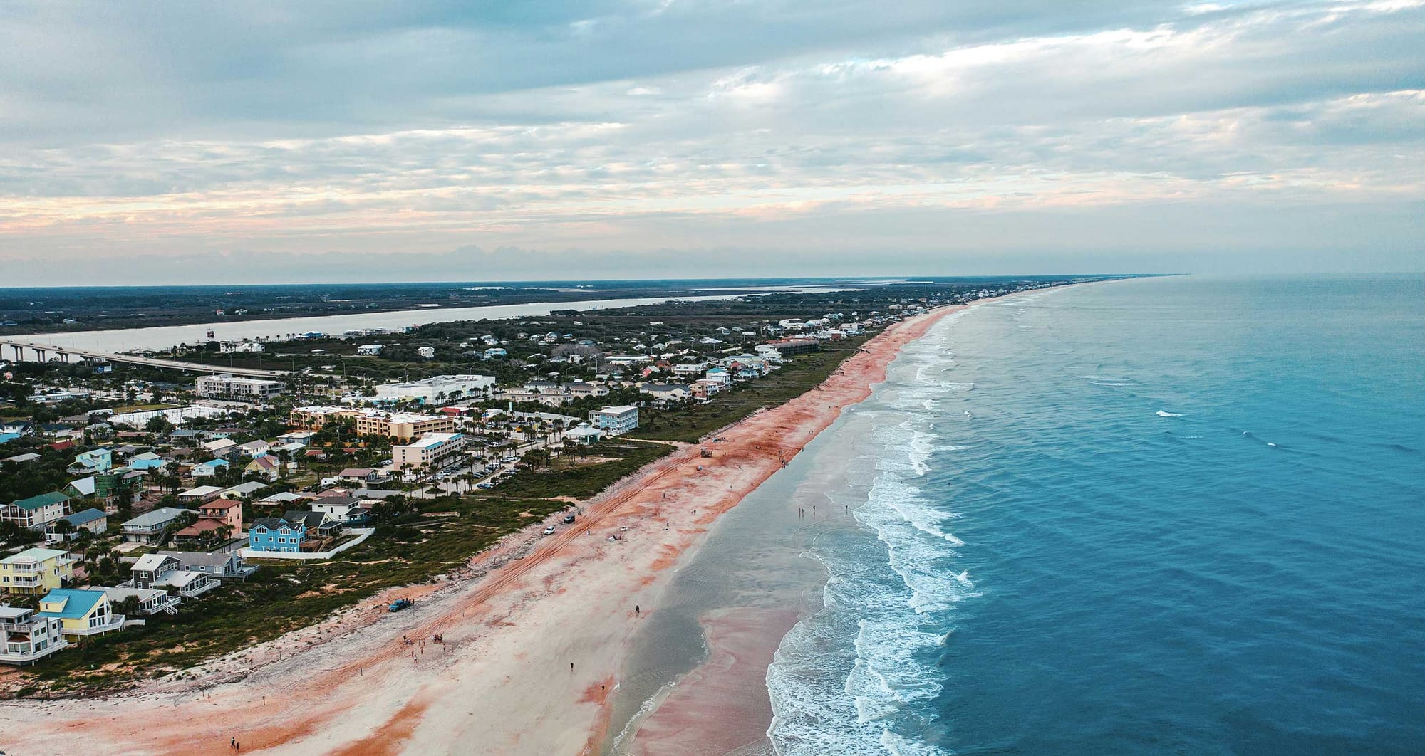 Aerial view of Vilano Beach community.