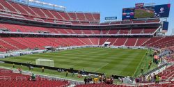 Interior of San Francisco 49ers football stadium.