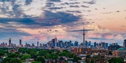 Toronto, Canada city skyline.