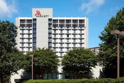 PHOTO DESCRIPTION: Exterior of the Bethesda Marriott Hotel.