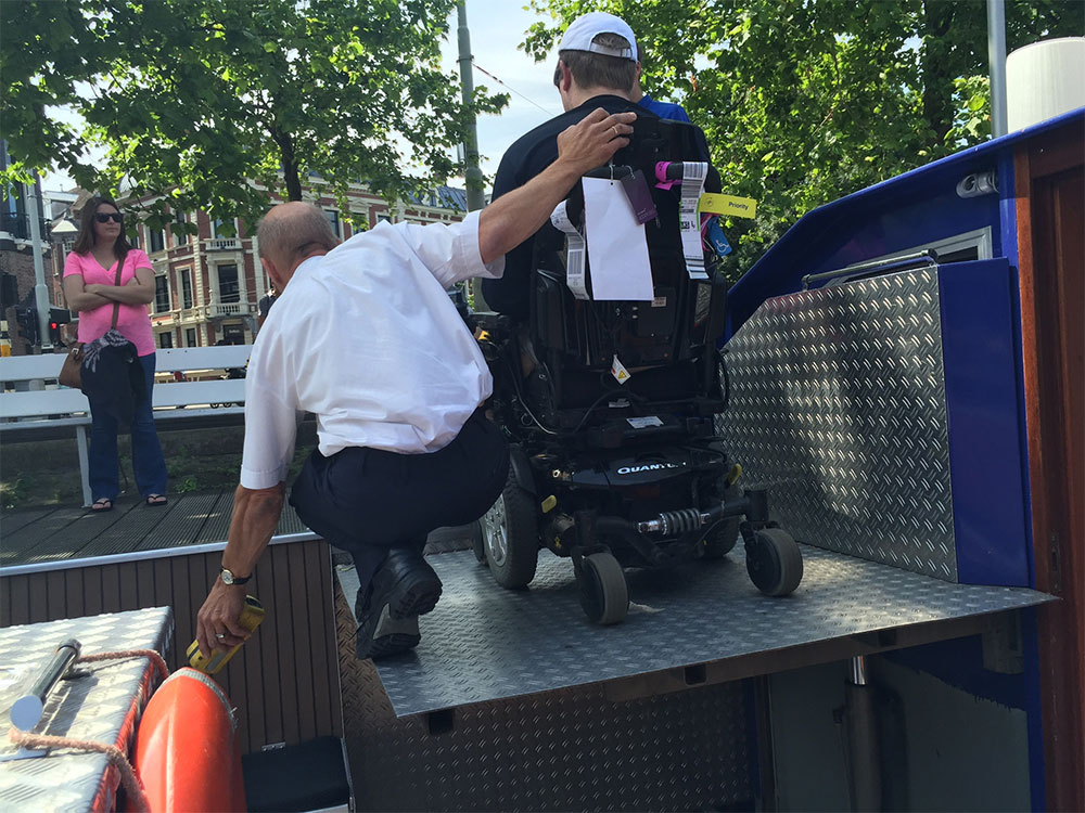 Blue Boat Company Amsterdam Canal Cruise Wheelchair Lift