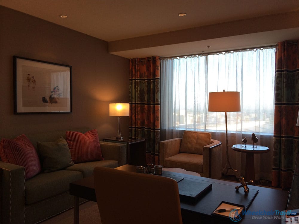 JW Marriott L.A. Live Wheelchair Accessible Chairman's Suite Living Room