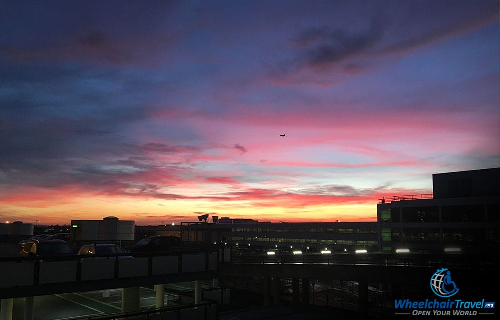 Sky above London-Gatwick Airport