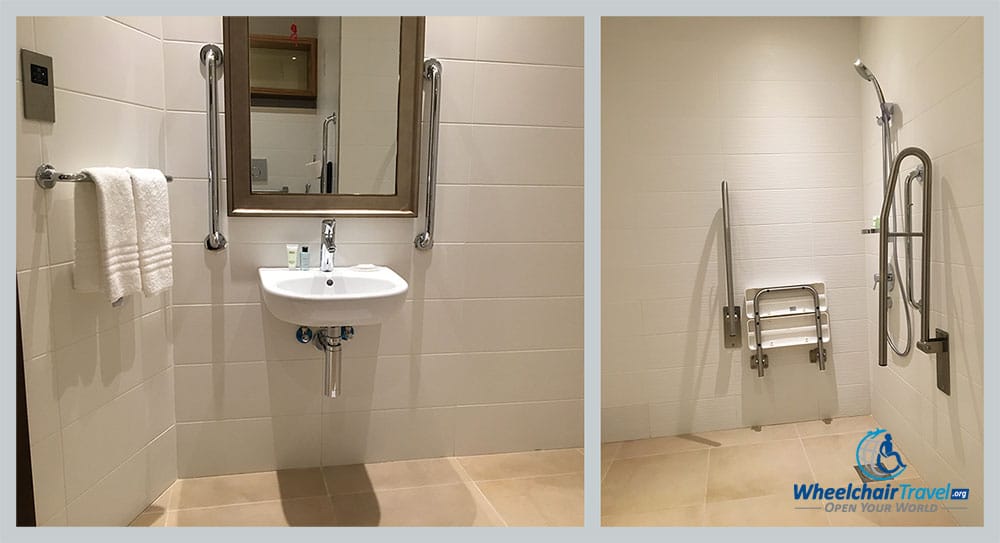 Courtyard Abu Dhabi Wheelchair Accessible Hotel Room - Bathroom Roll-in Shower