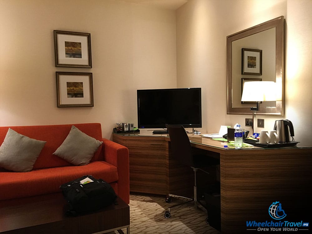 Courtyard Abu Dhabi Wheelchair Accessible Hotel Room - Sofa, TV, Desk