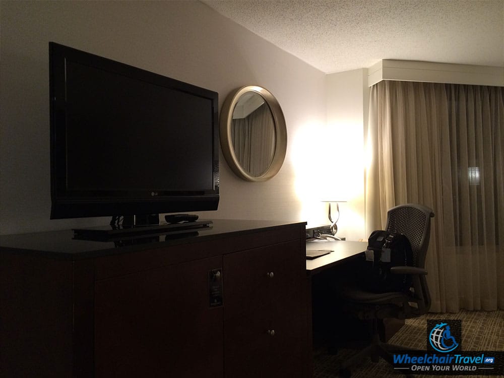 St. Louis Renaissance Wheelchair Accessible Hotel Room Flat Screen TV & Desk