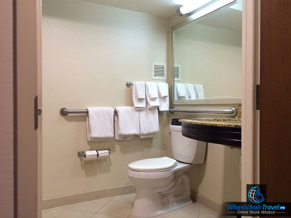 St. Louis Renaissance Wheelchair Accessible Hotel Room Bathroom Toilet & Sink