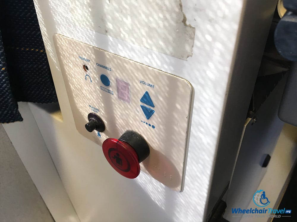 Call button to alert the conductor.