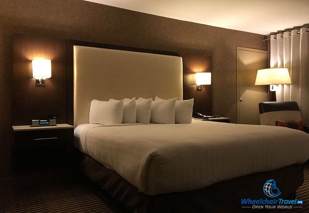 King size bed at Hyatt Regency DFW Airport Hotel