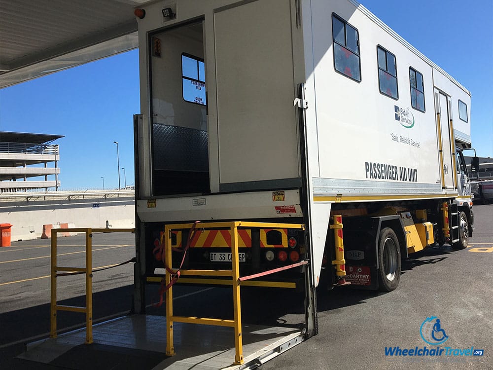 AmbuLift at Cape Town International Airport in Cape Town, South Africa.