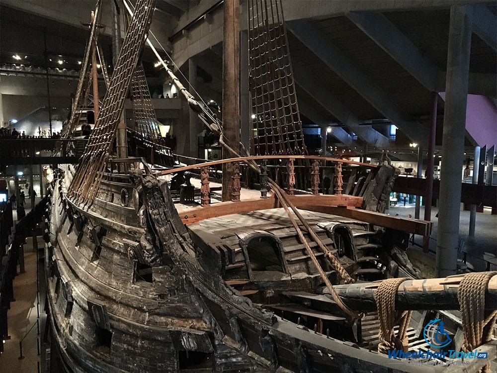 The almost fully intact Vasa, a 17th century warship in Stockholm, Sweden.