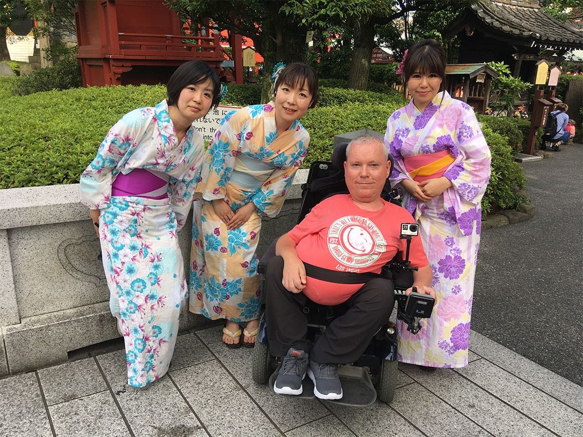 Zibi, wheelchair user in Tokyo, Japan.