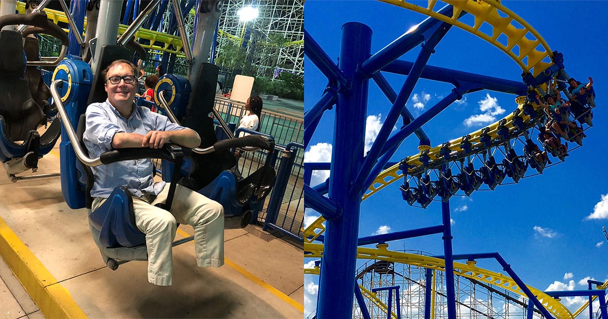 Freedom Flyer roller coaster in Orlando, Florida.