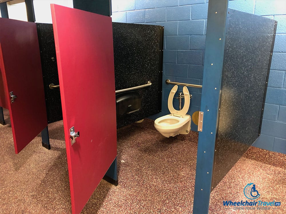 ADA accessible toilet stalls at Citizens Bank Park.