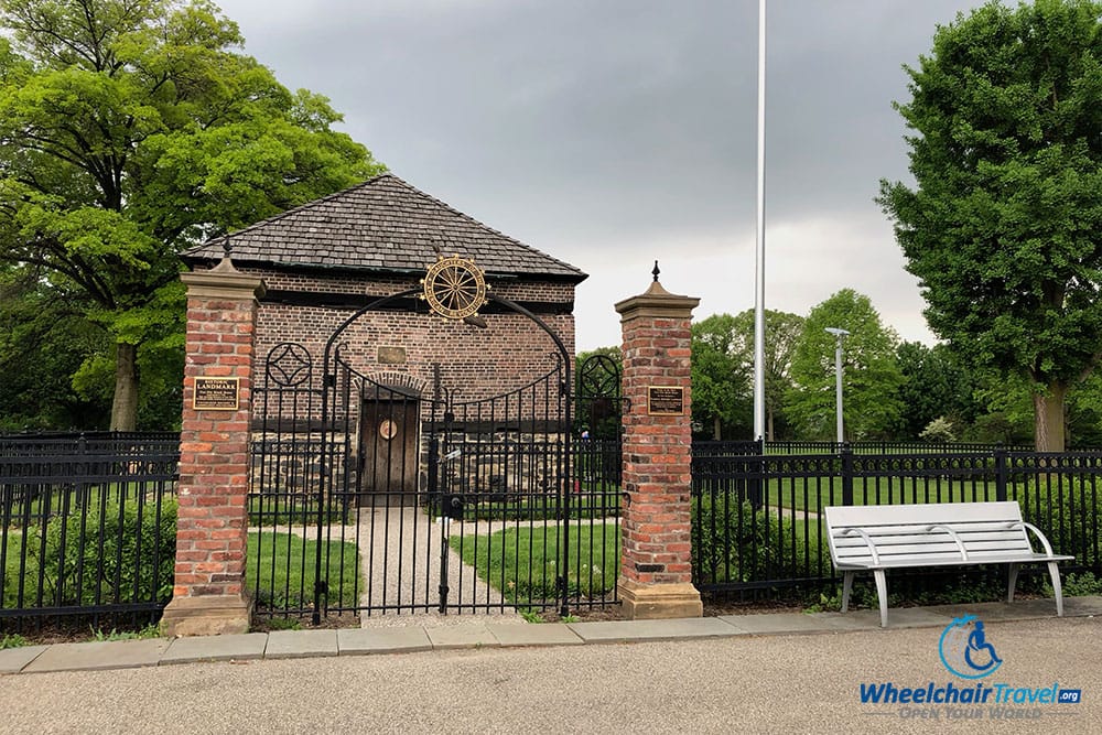 A block house which was at one time part of Fort Pitt.