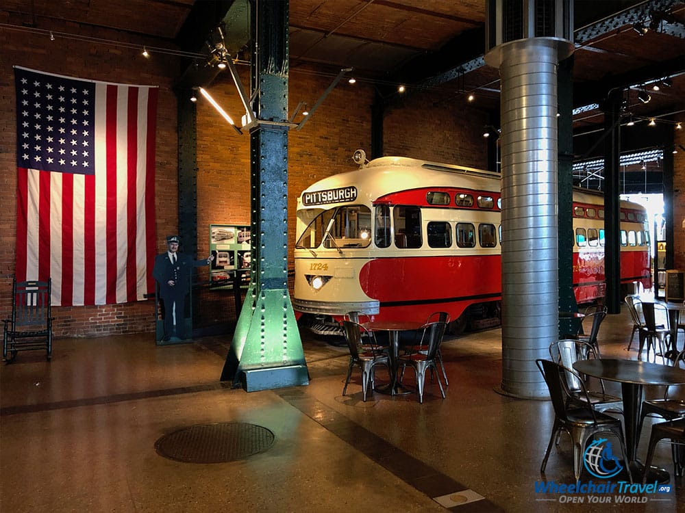 Roll your wheelchair inside this restored Pittsburgh street car at Heinz History Center.