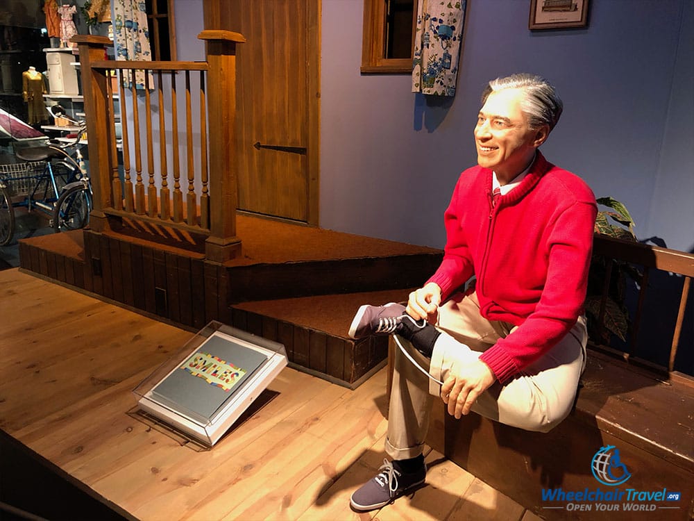 Figure of TV star Fred Rogers.